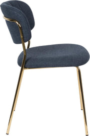Stuhl Esszimmerstuhl Polsterstuhl JOLIEN GOLD/DARK BLUE