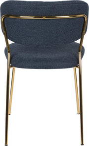 Stuhl Esszimmerstuhl Polsterstuhl JOLIEN GOLD/DARK BLUE