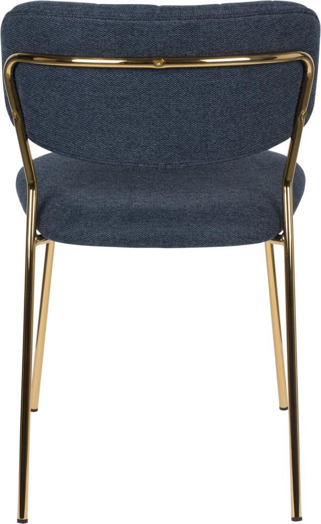 Stuhl Esszimmerstuhl Polsterstuhl JOLIEN GOLD/DARK BLUE
