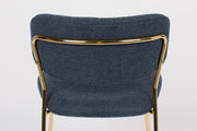 Stuhl Esszimmerstuhl Polsterstuhl JOLIEN GOLD/DARK BLUE