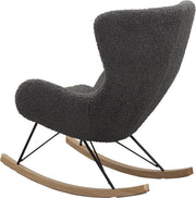 SalesFever Schaukelstuhl Teddyfell grau