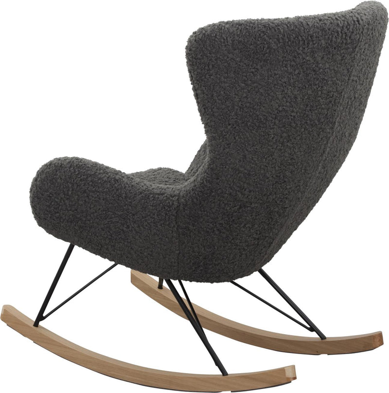 SalesFever Schaukelstuhl Teddyfell grau