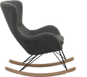SalesFever Schaukelstuhl Teddyfell grau