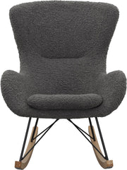 SalesFever Schaukelstuhl Teddyfell grau