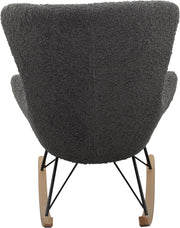 SalesFever Schaukelstuhl Teddyfell grau