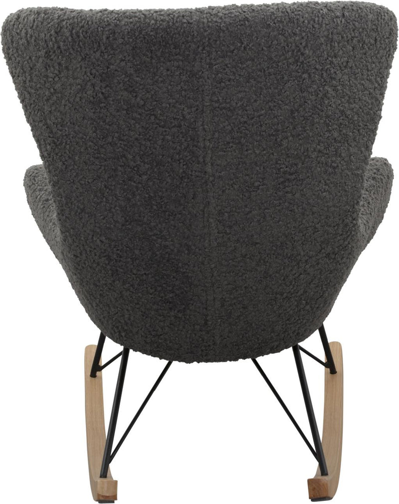 SalesFever Schaukelstuhl Teddyfell grau