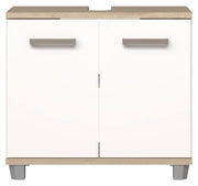 Waschbeckenunterschrank VERIS Kommode 2-trg. Sonoma Eiche / Weiß