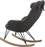 SalesFever Schaukelstuhl Teddyfell Kissen grau