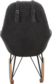 SalesFever Schaukelstuhl Teddyfell Kissen grau