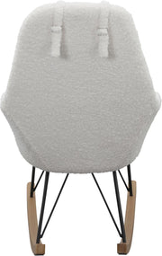 SalesFever Schaukelstuhl Teddyfell Kissen weiß