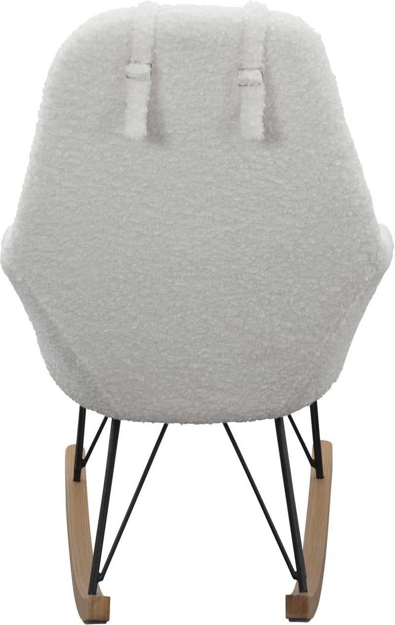 SalesFever Schaukelstuhl Teddyfell Kissen weiß