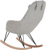 SalesFever Schaukelstuhl mit Texturstoff und Kissen in Grau