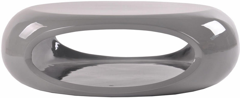 SalesFever Couchtisch 100x70x32 cm Fiberglas weiß oder grau lieferbar