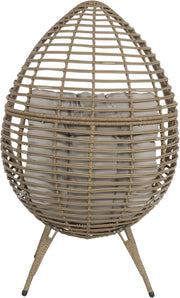 Lesli Living Gartensessel CHILL Sitzei Egg Polyrattan Stroh
