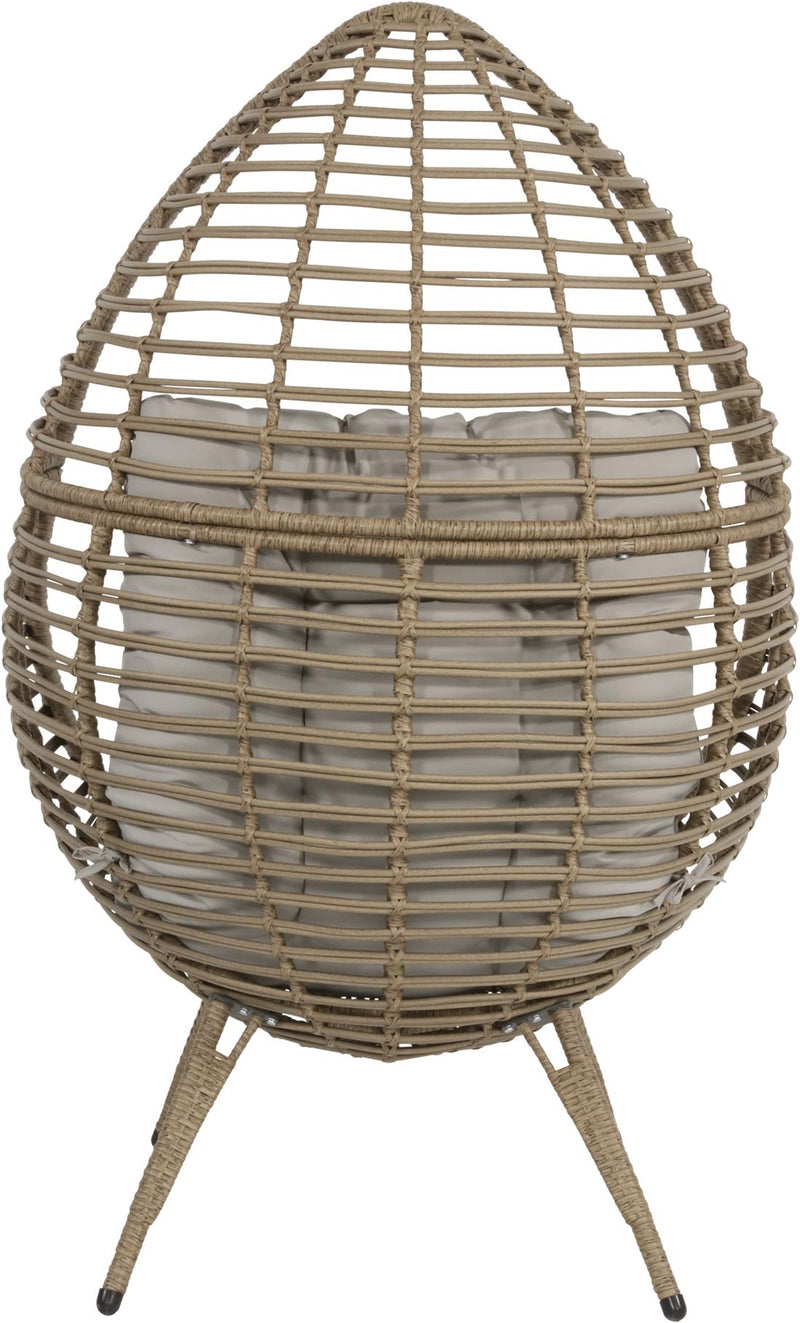 Lesli Living Gartensessel CHILL Sitzei Egg Polyrattan Stroh
