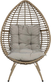 Lesli Living Gartensessel CHILL Sitzei Egg Polyrattan Stroh
