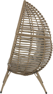 Lesli Living Gartensessel CHILL Sitzei Egg Polyrattan Stroh