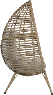 Lesli Living Gartensessel CHILL Sitzei Egg Polyrattan Stroh