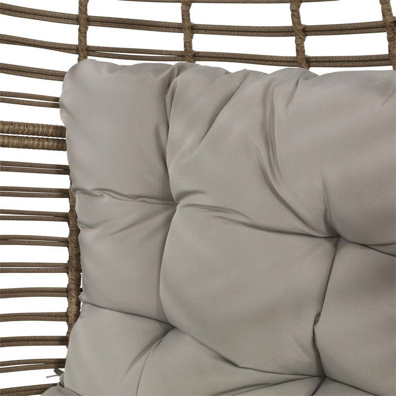 Lesli Living Gartensessel CHILL Sitzei Egg Polyrattan Stroh