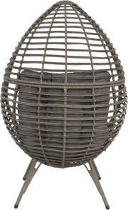 Lesli Living Relaxsessel CHILL Garten Stuhl Sitzei Egg Polyrattan Grau