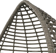 Lesli Living Relaxsessel CHILL Garten Stuhl Sitzei Egg Polyrattan Grau