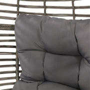 Lesli Living Relaxsessel CHILL Garten Stuhl Sitzei Egg Polyrattan Grau