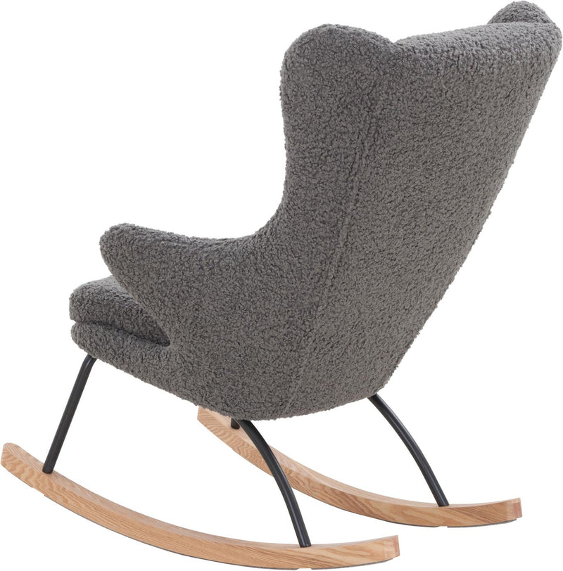SalesFever Schaukelstuhl Teddyfell grau