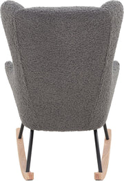 SalesFever Schaukelstuhl Teddyfell grau