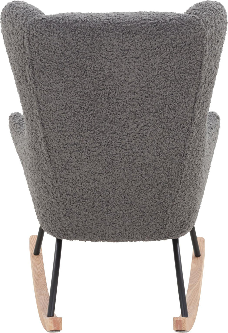SalesFever Schaukelstuhl Teddyfell grau