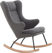 SalesFever Schaukelstuhl Teddyfell grau
