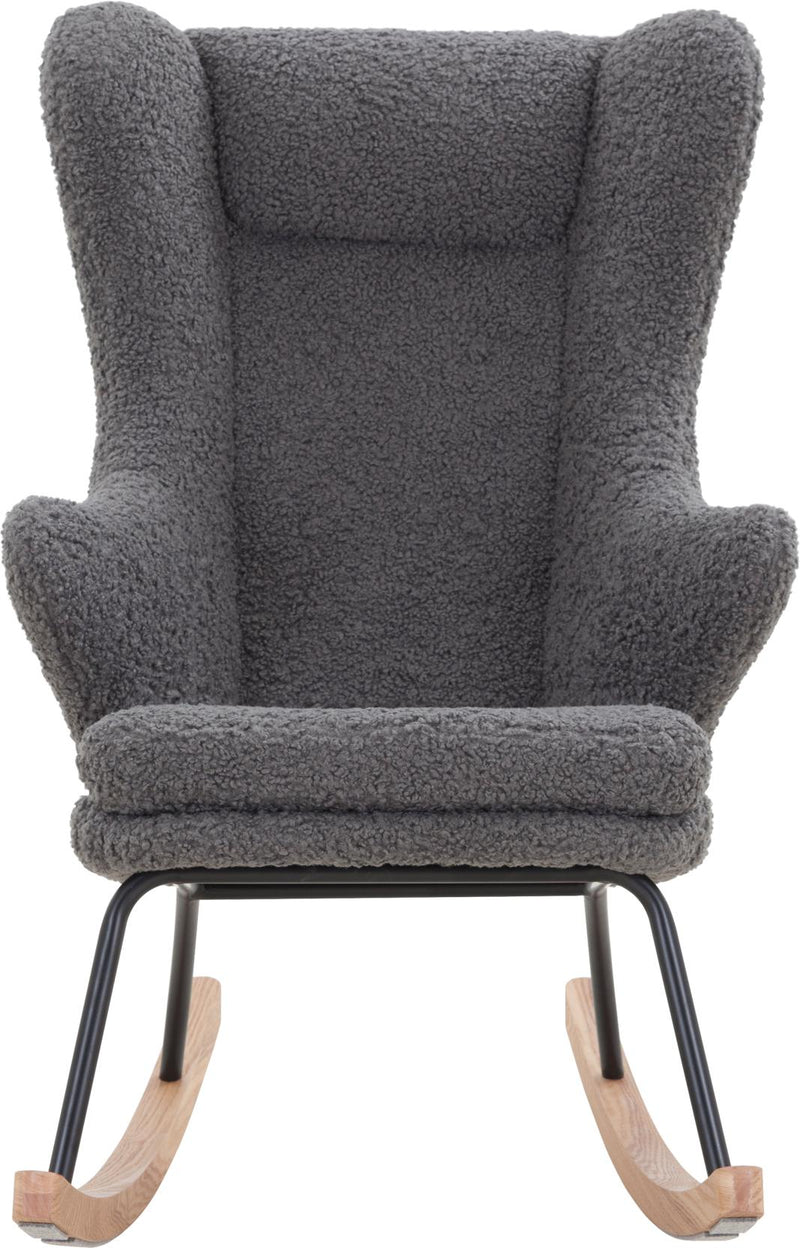 SalesFever Schaukelstuhl Teddyfell grau