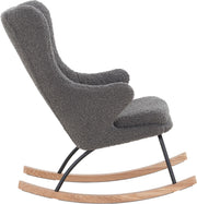 SalesFever Schaukelstuhl Teddyfell grau