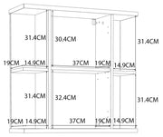 Hängeschrank CHAMP Spiegeltür Betonoptik Dunkelgrau / Weiß glänzend