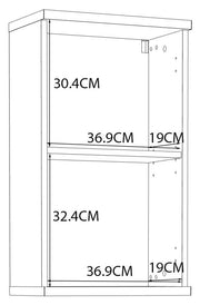 Badezimmer Badmöbel Set CHAMP 5-tlg. Betongrau Front weiß Hochglanz