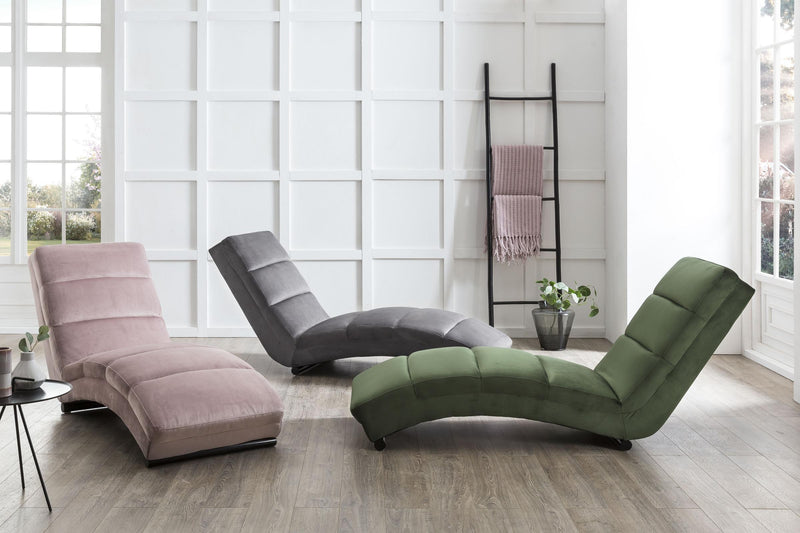 SalesFever Chaiselongue waldgrün Samt
