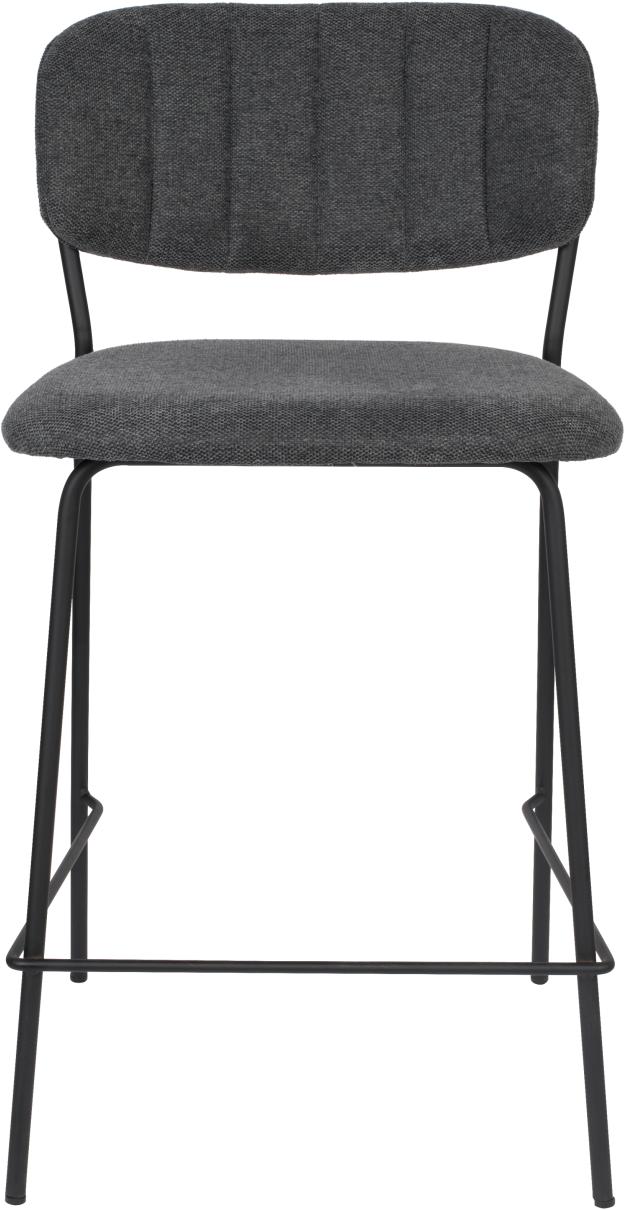 Hocker Tresenhocker JOLIEN BLACK DARK GREY