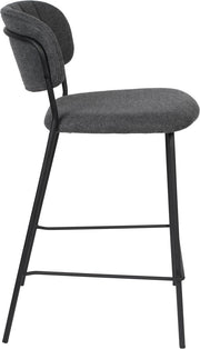 Hocker Tresenhocker JOLIEN BLACK DARK GREY