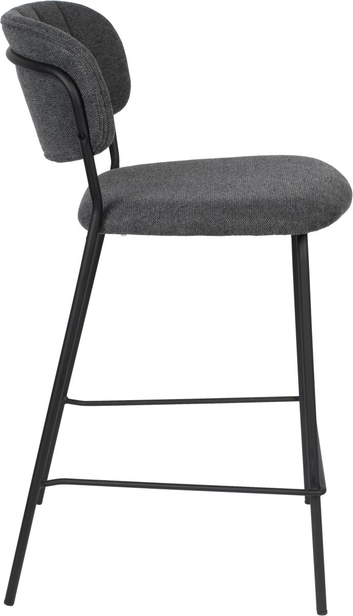 Hocker Tresenhocker JOLIEN BLACK DARK GREY