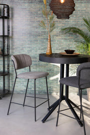 Hocker Tresenhocker JOLIEN BLACK GREY