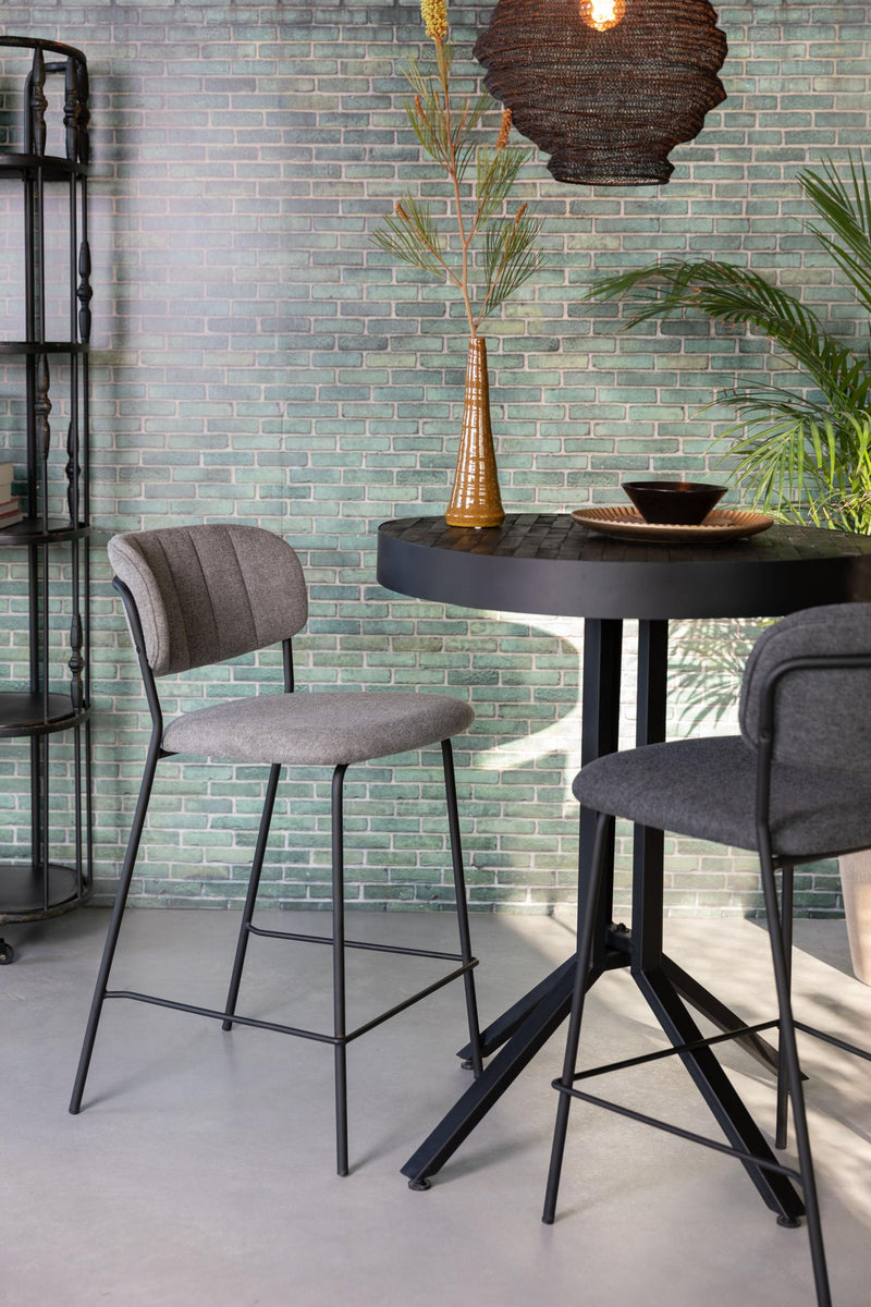Hocker Tresenhocker JOLIEN BLACK GREY