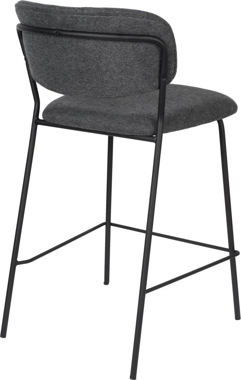 Hocker Tresenhocker JOLIEN BLACK DARK GREY