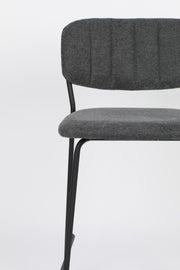 Hocker Tresenhocker JOLIEN BLACK DARK GREY