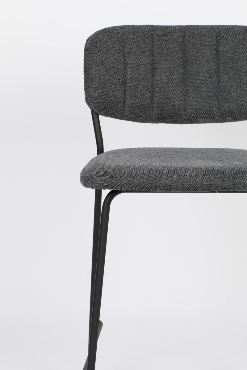 Hocker Tresenhocker JOLIEN BLACK DARK GREY