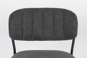Hocker Tresenhocker JOLIEN BLACK DARK GREY