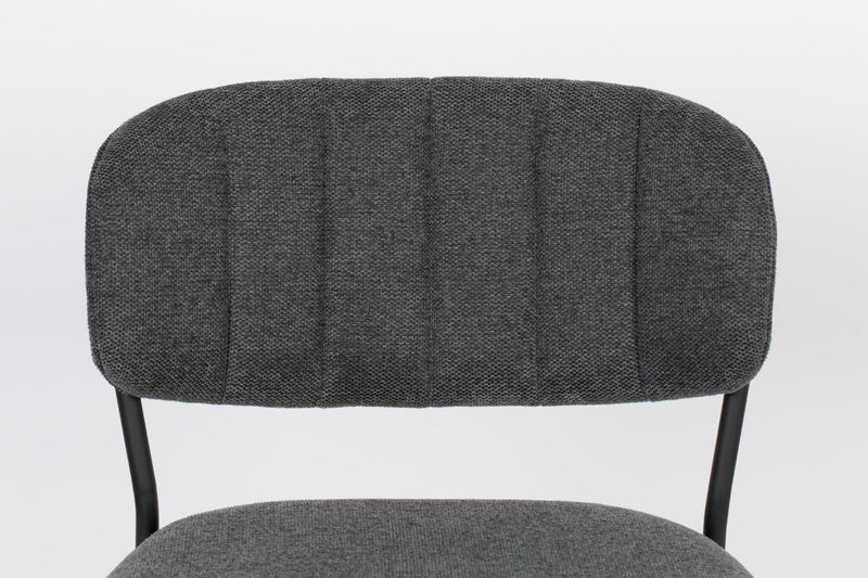 Hocker Tresenhocker JOLIEN BLACK DARK GREY