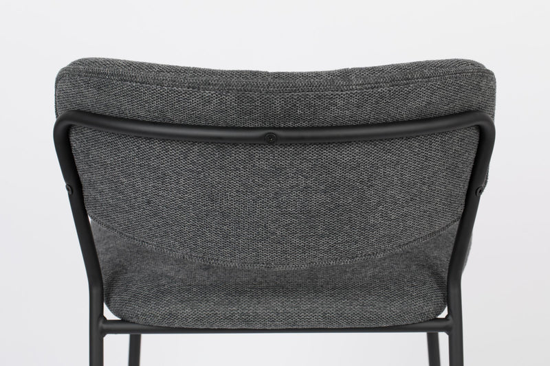 Hocker Tresenhocker JOLIEN BLACK DARK GREY