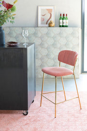 Hocker Tresenhocker JOLIEN GOLD PINK