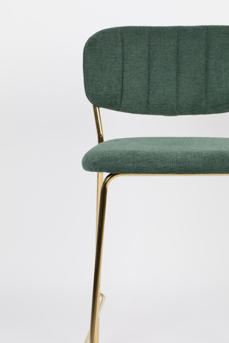 Hocker Tresenhocker JOLIEN GOLD DARK GREEN