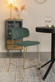 Hocker Tresenhocker JOLIEN GOLD DARK GREEN