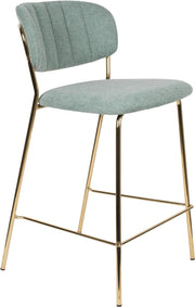 Hocker Tresenhocker JOLIEN GOLD LIGHT GREEN